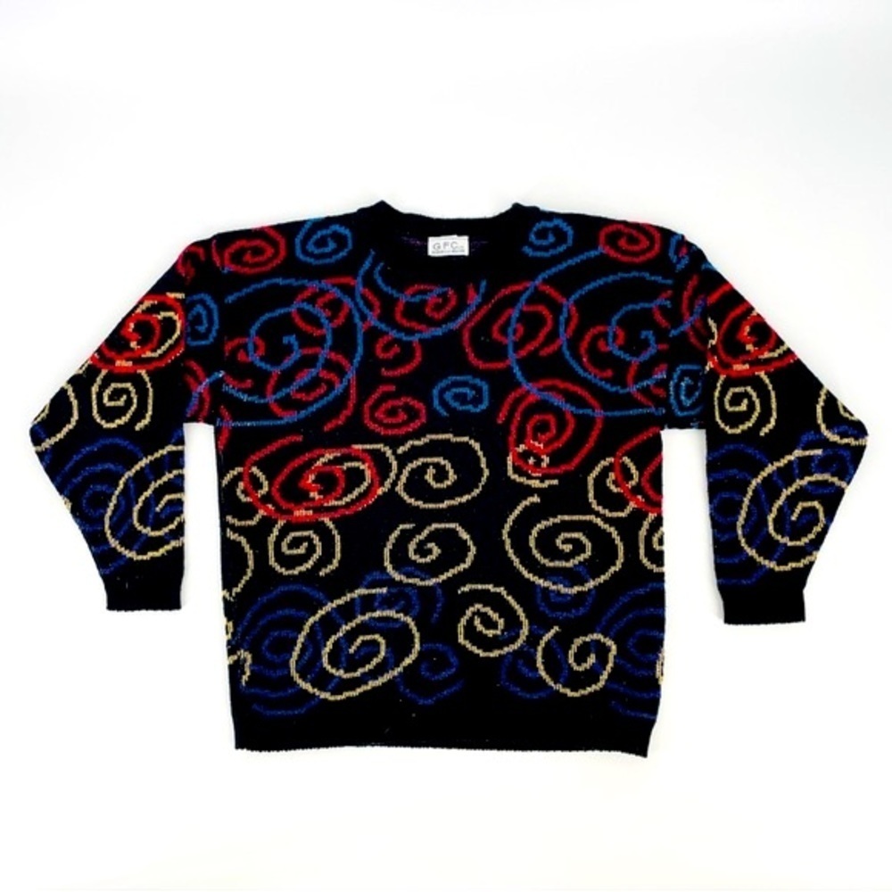VINTAGE 80s 90s Woman’s Swirl Sweater